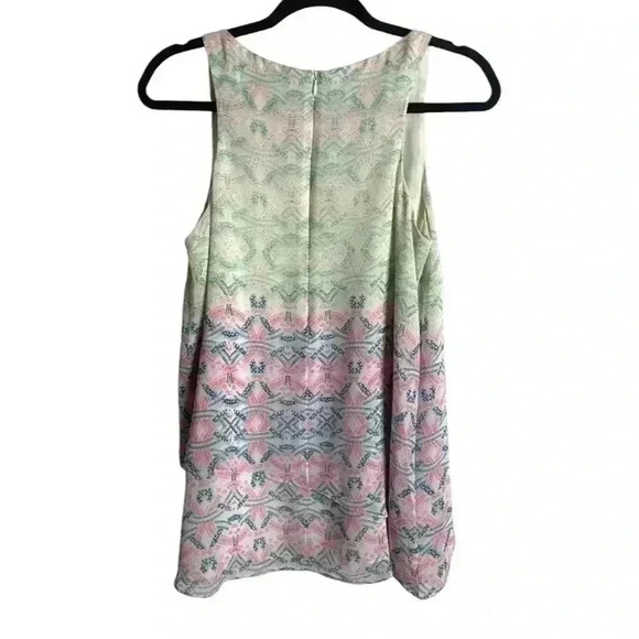 CAbi Size Small Heart of CAbi Sleeveless Ombre Mosaic Blouse Tank Top Sheer 250 - Picture 3 of 7